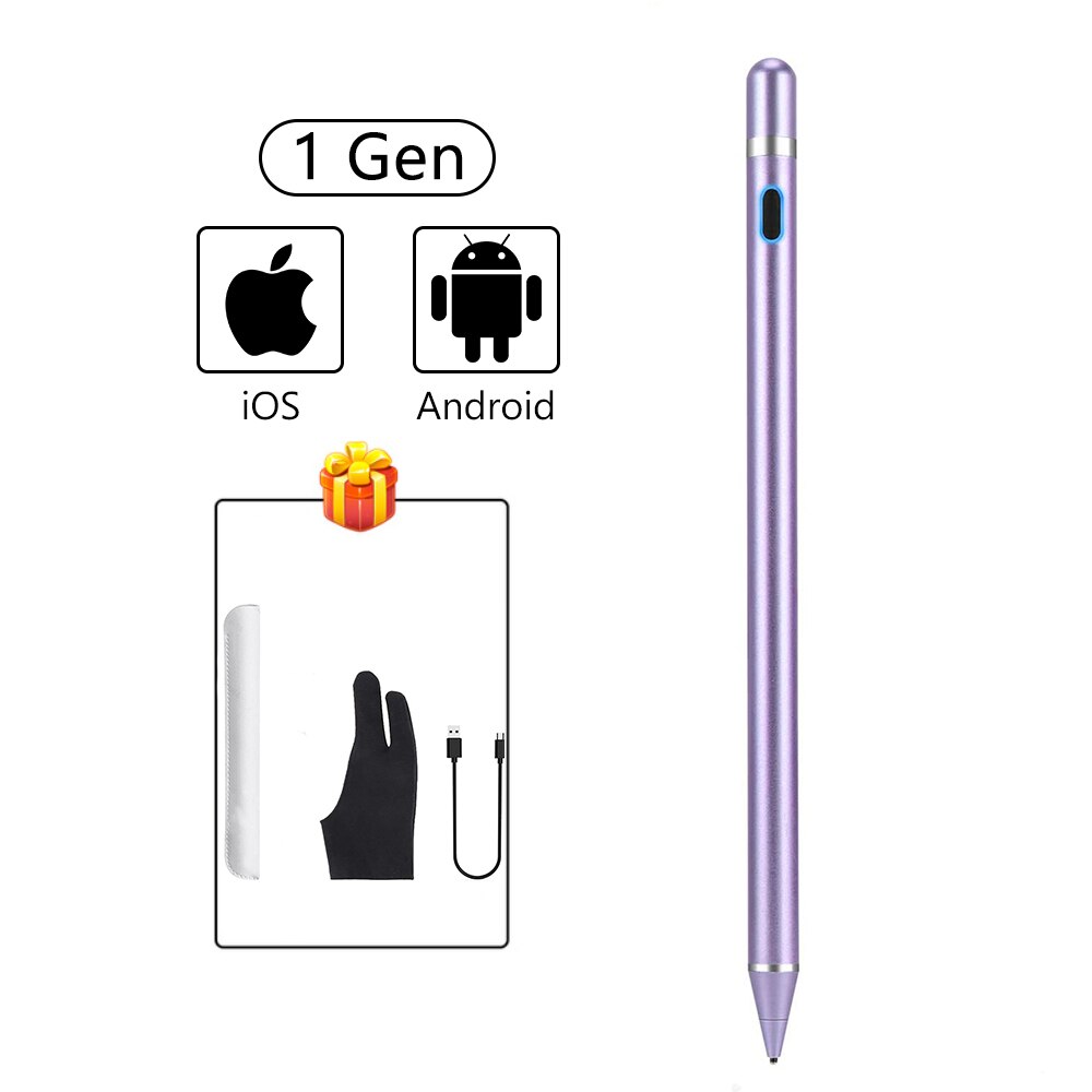 Stylet tactile universel pour téléphone portable, adaptable sur tablette, iOS, Android, Huawei, Samsung, Xiaomi, Apple, iPad: Purple 02