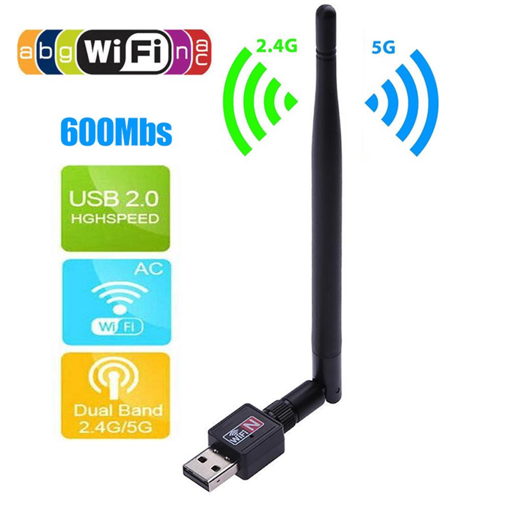 Portable Wireless 600Mbps USB WiFi Router Adapter High Speed PC Network LAN Card Dongle with Antenna wifi Adapter wifi адаптер