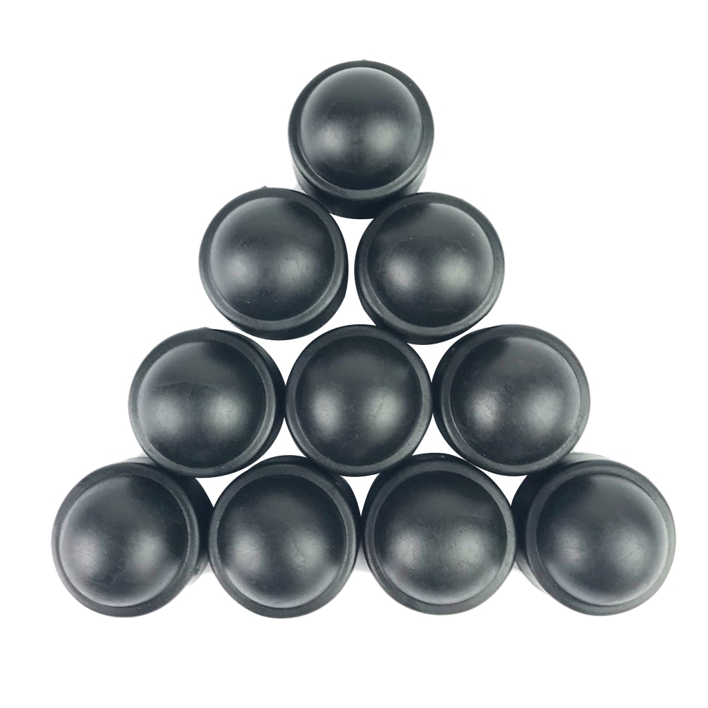 Black 10Pcs 25mm Plastic M12 Car Wheel Nut Screw Cover Rim Bolt Cap Hexagonal