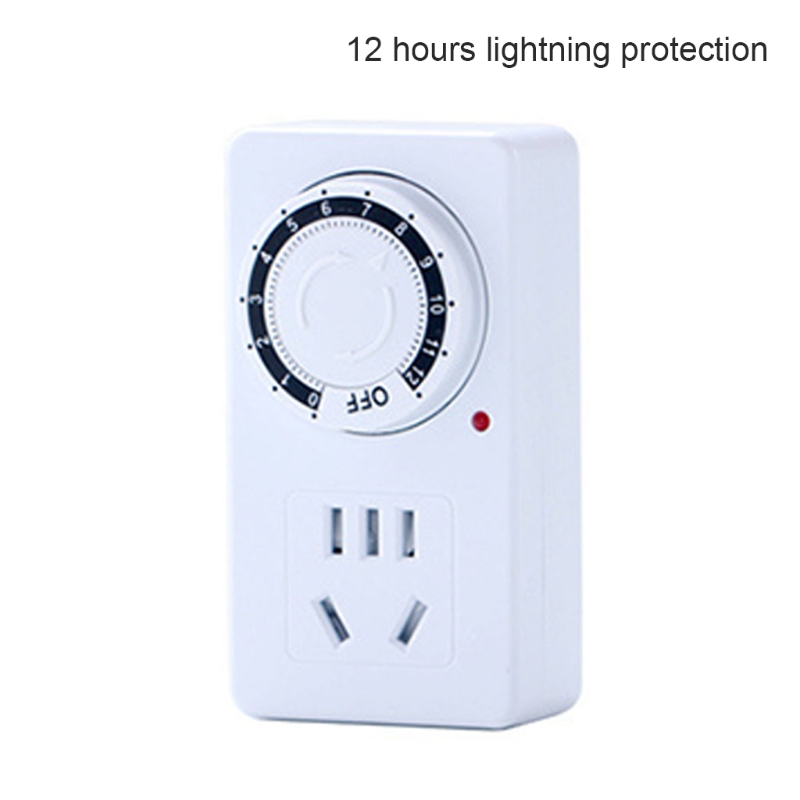 Indoor Mini 12/24-Hour Mechanical Outlet Timer Indoor Mechanical Accurate Countdown Timer Energy Saving for Kitchen