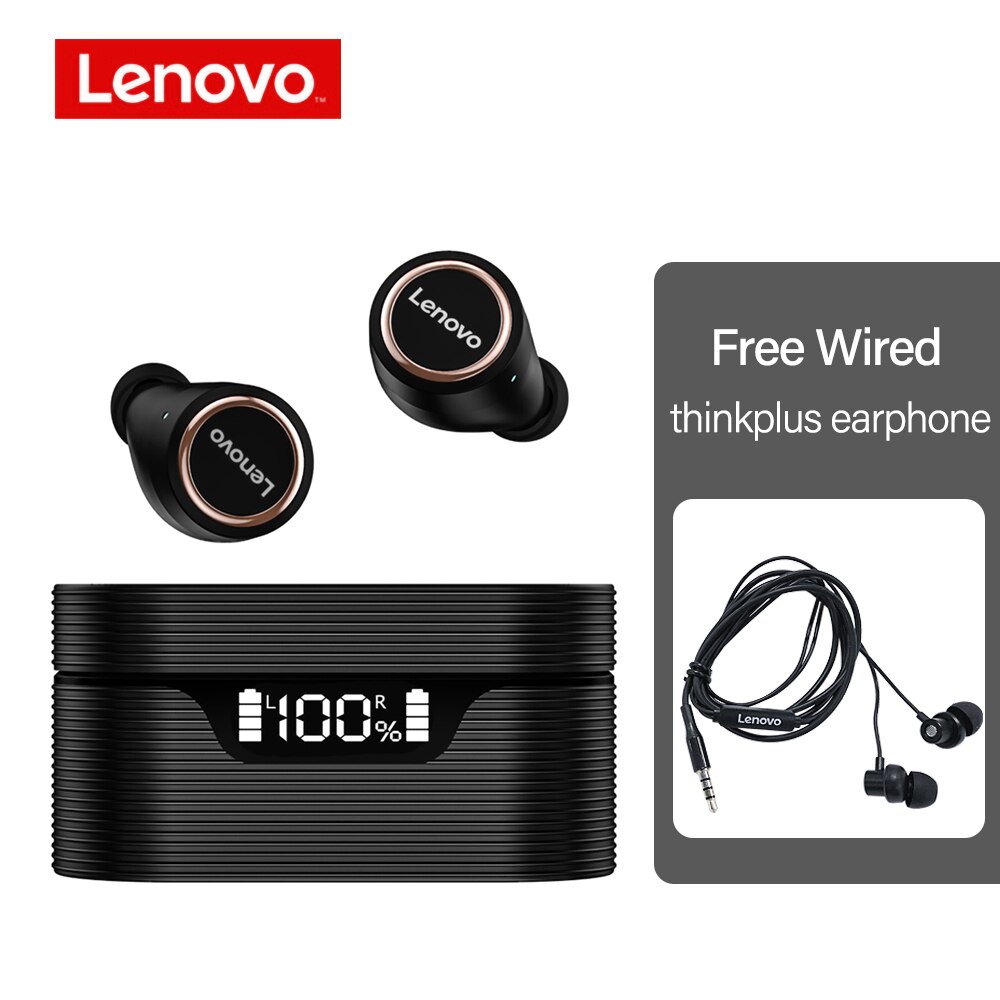 Originele Lenovo LP12 XT82 XT91 XT95 Bluetooth Oortelefoon Draadloze Hoofdtelefoon Sport Headset QT81 LP3 HQ08 Intelligente Led Display: LP12 Black-TW13
