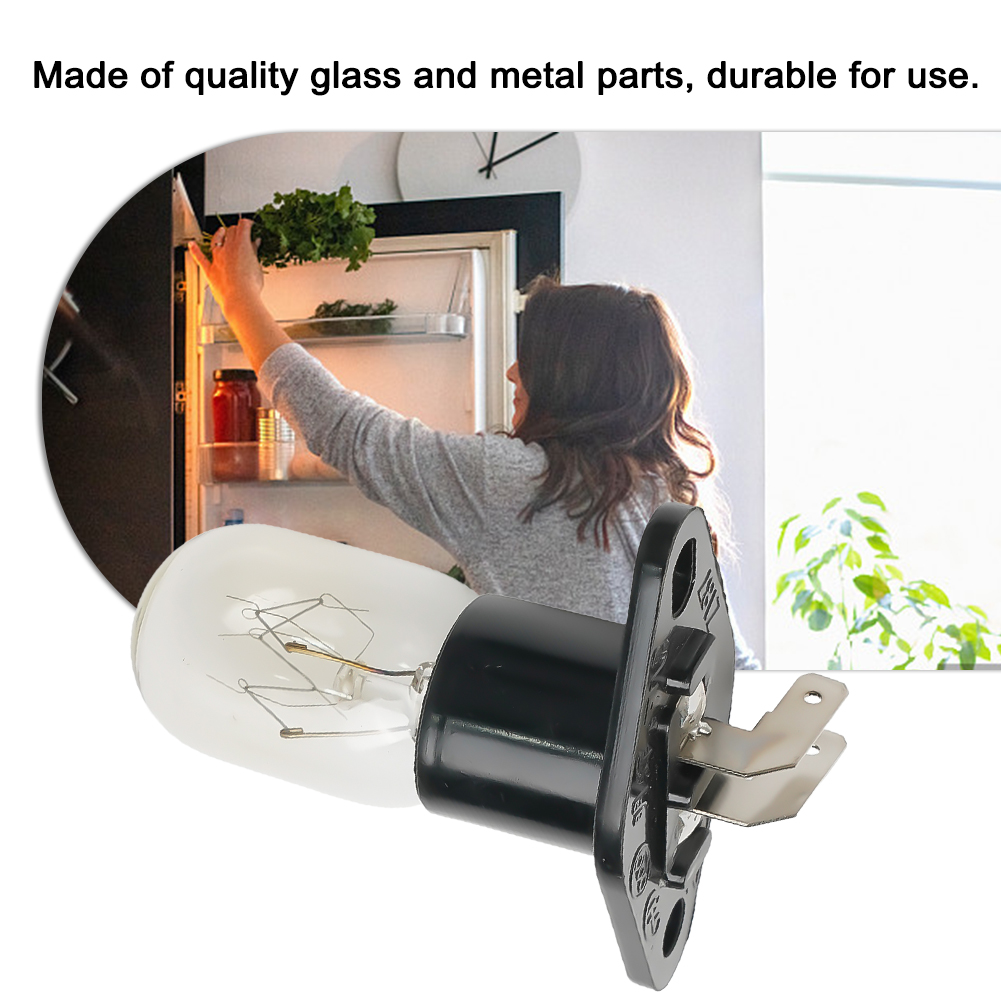 1PC Microwave Oven Refrigerator Light Bulb Lamp Globe 2pin 250V 2A Lighting Bulb Replacement Fit For Most Brand For Midea