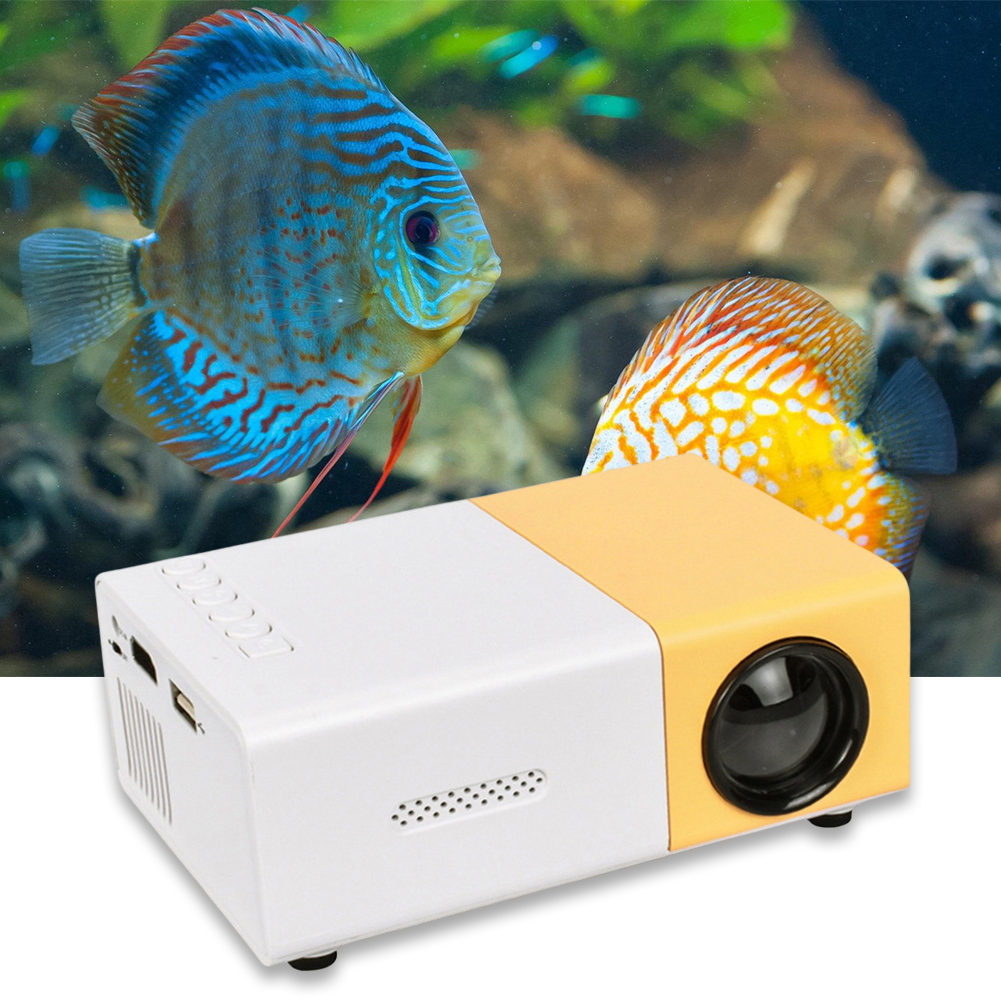 HD 1080P Mini LED Projector 400 Lumen LED Micro Projector HDMI-compatible USB/AV/TF Slots Home Party Meeting Theater Projector