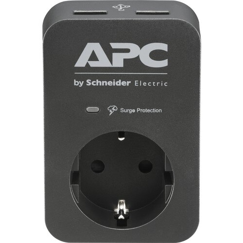 Schneider electric apc enkelvoudige stroombeveiligingsaansluiting  + 2 usb snellader