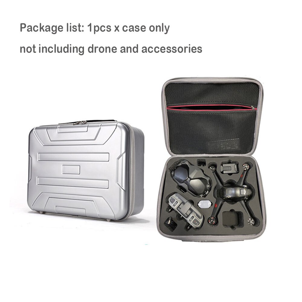 Dji Fpv Draagtas Hardshell Handheld Opbergtas Waterdichte Beschermende Doos Voor Dji Fpv Combo Drone Accessoires: Zilver