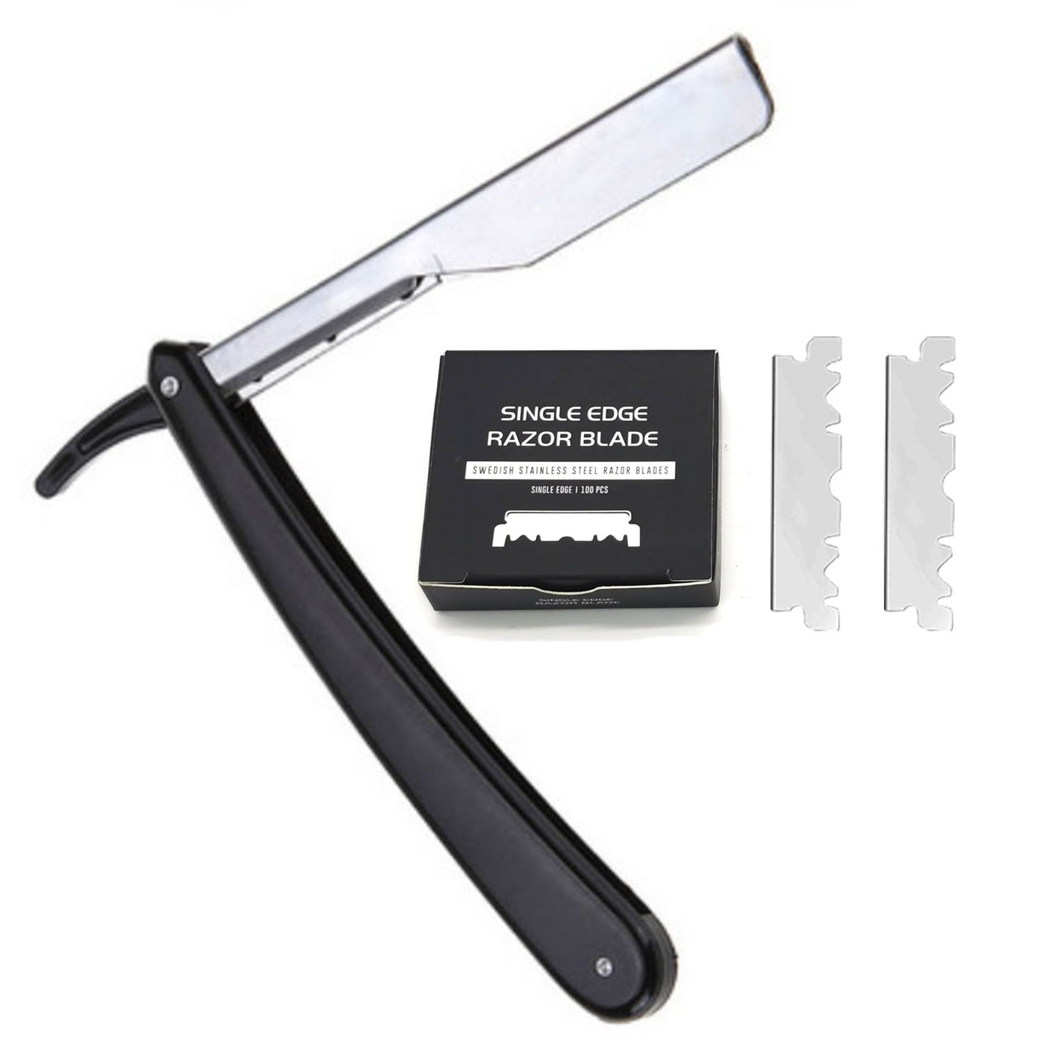 Foldable Razor Blade Manual Straight Side Shaver Barber Razor Stainless... – Vicedeal