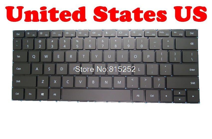 Teclado del ordenador portátil para HUAWEI MateBook WRT-W19L WRT-W29L HN-W19L HN-W19R los Estados Unidos nos/SP/TR/RU/HU negro con retroiluminación