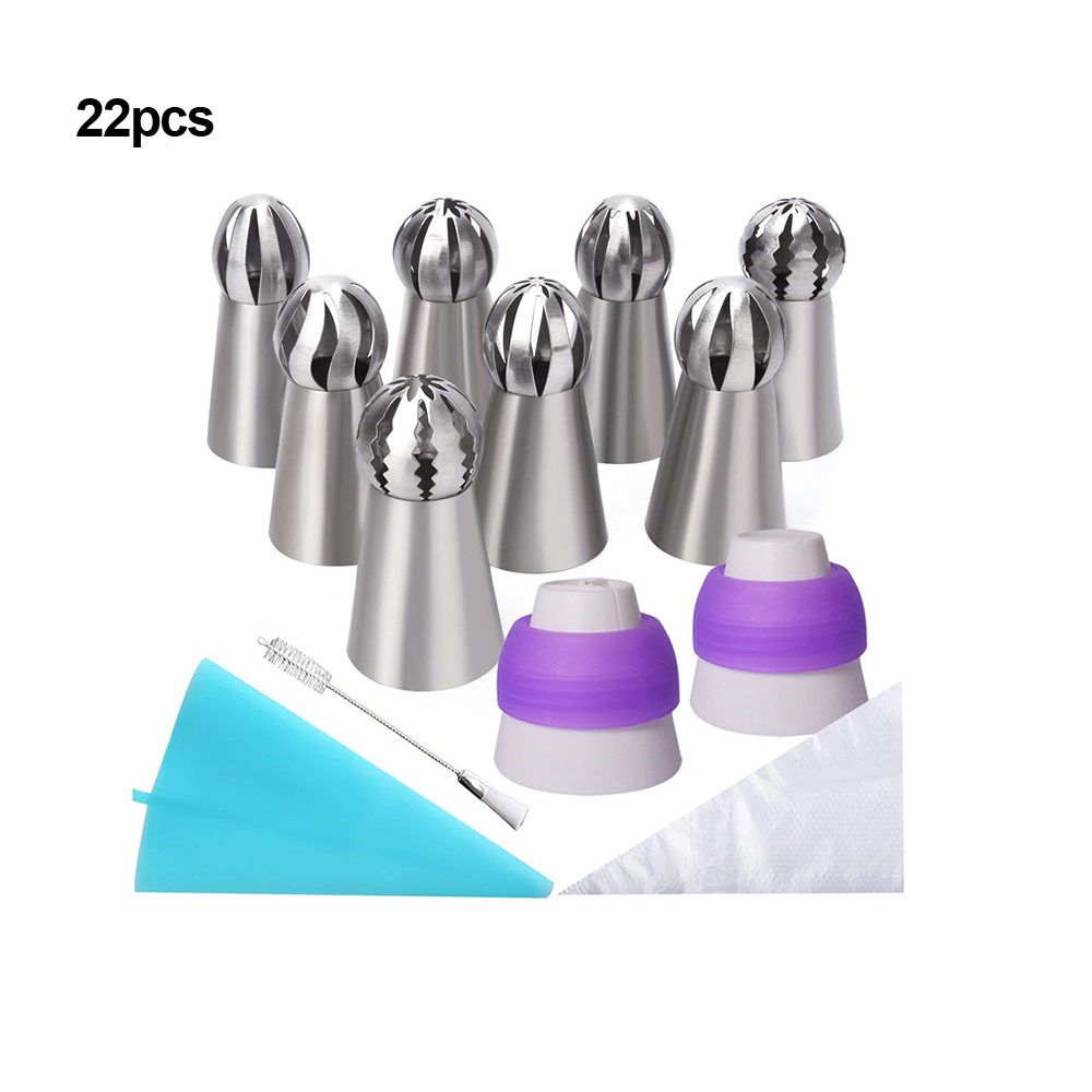 22 Stks/set Cake Icing Nozzles Russische Piping Tips Gebak Cake Decorating Tool Nuttig Voor