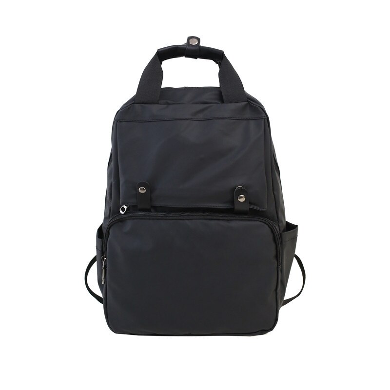 Rucksack männer Neue Fluss Junger Schüler Computer Tasche lässig Einfache Tragbare Oxford Tuch Rucksack: schwarz