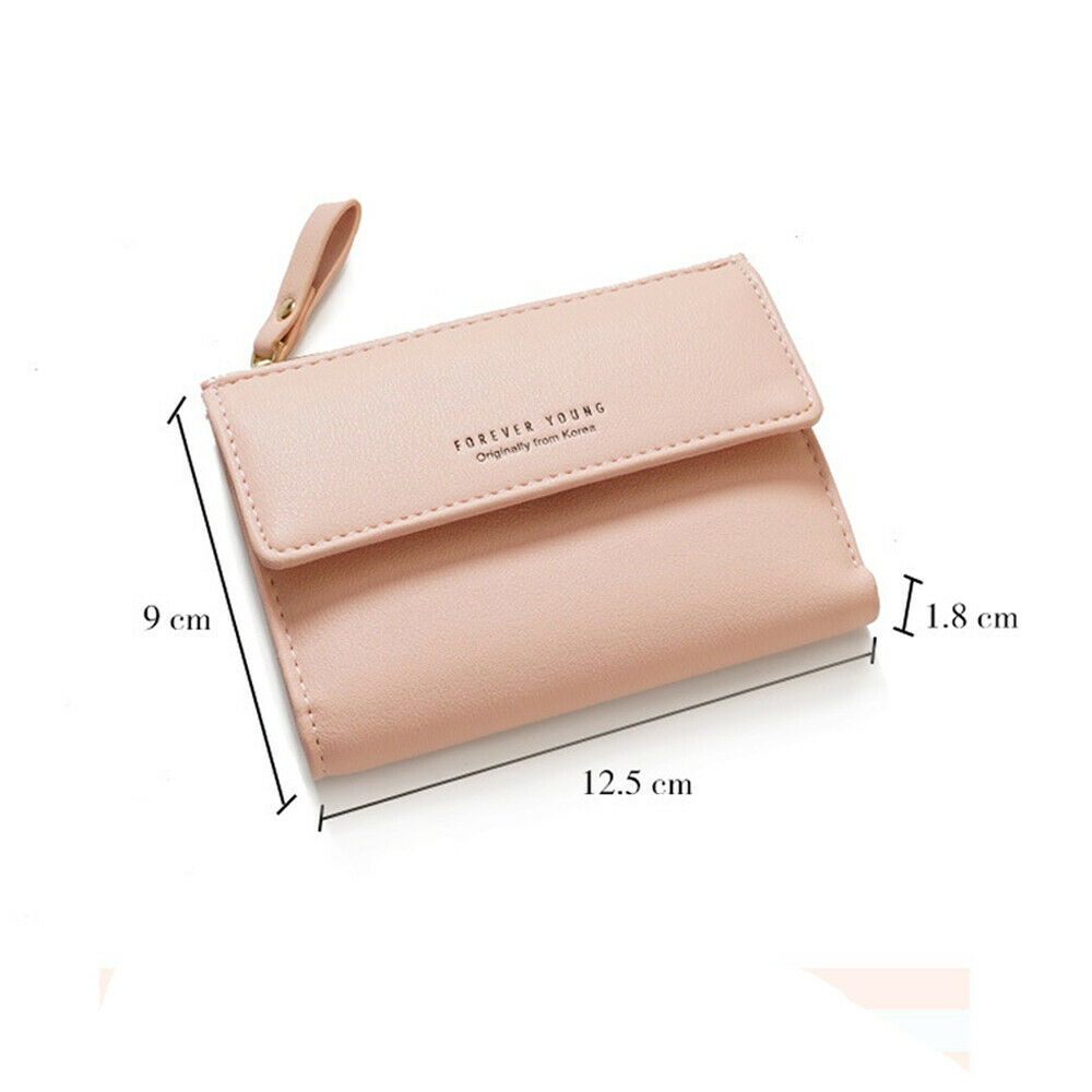 Dames portemonnee mini clutch tas pu leer effen kleur portemonnee creditcardhouder kaartverpakking