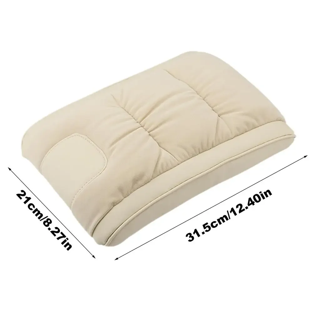 Coussin de rehaussement de boîte d'accoudoir de voiture, fournitures de voiture, coussin de console d'accoudoir, console centrale automatique, housse de coussin d'appoint de bras: WHITE