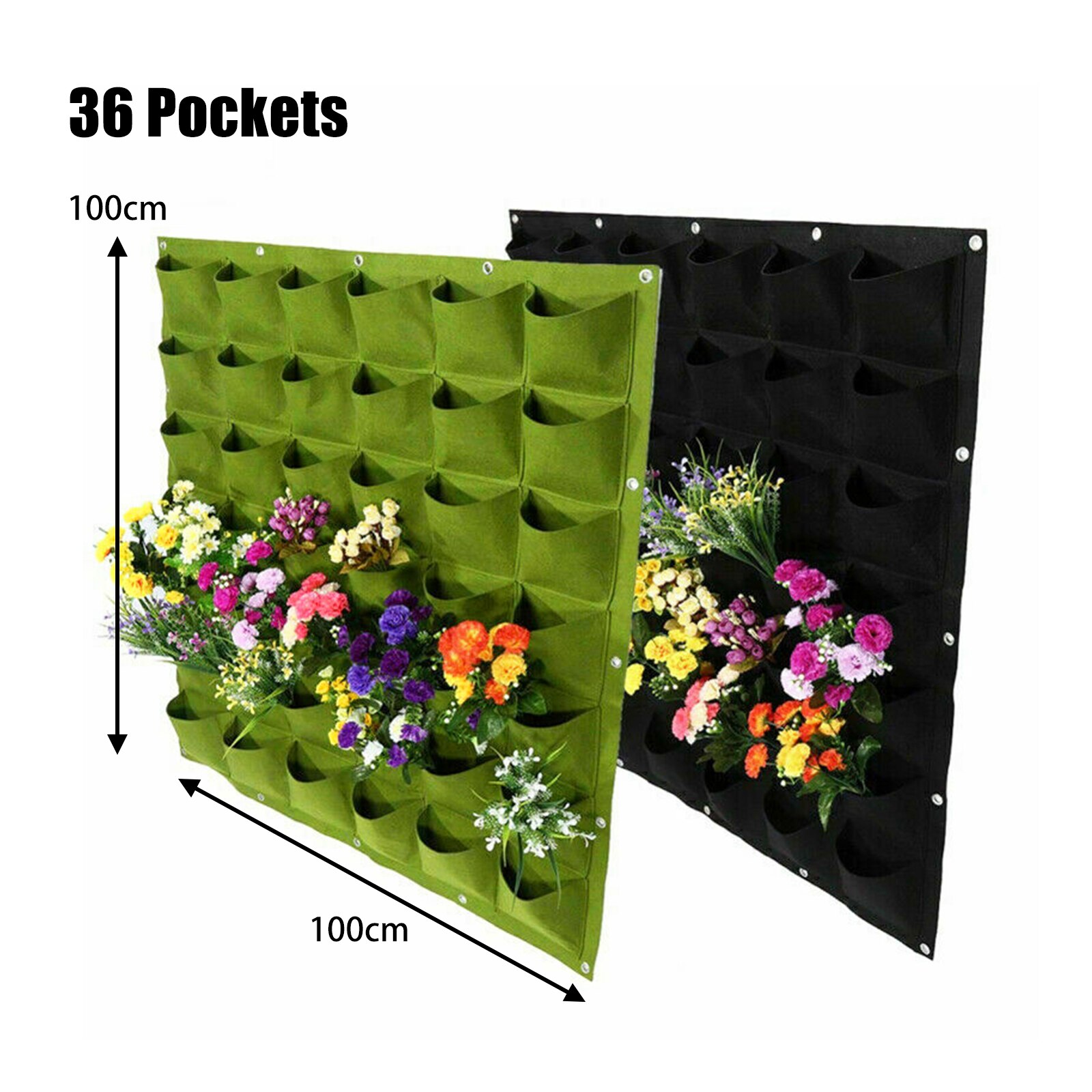 Sacchetti per piantare appesi a parete fioriera verticale da giardino Multi tasca per vasi da giardinaggio per interni da giardino a parete