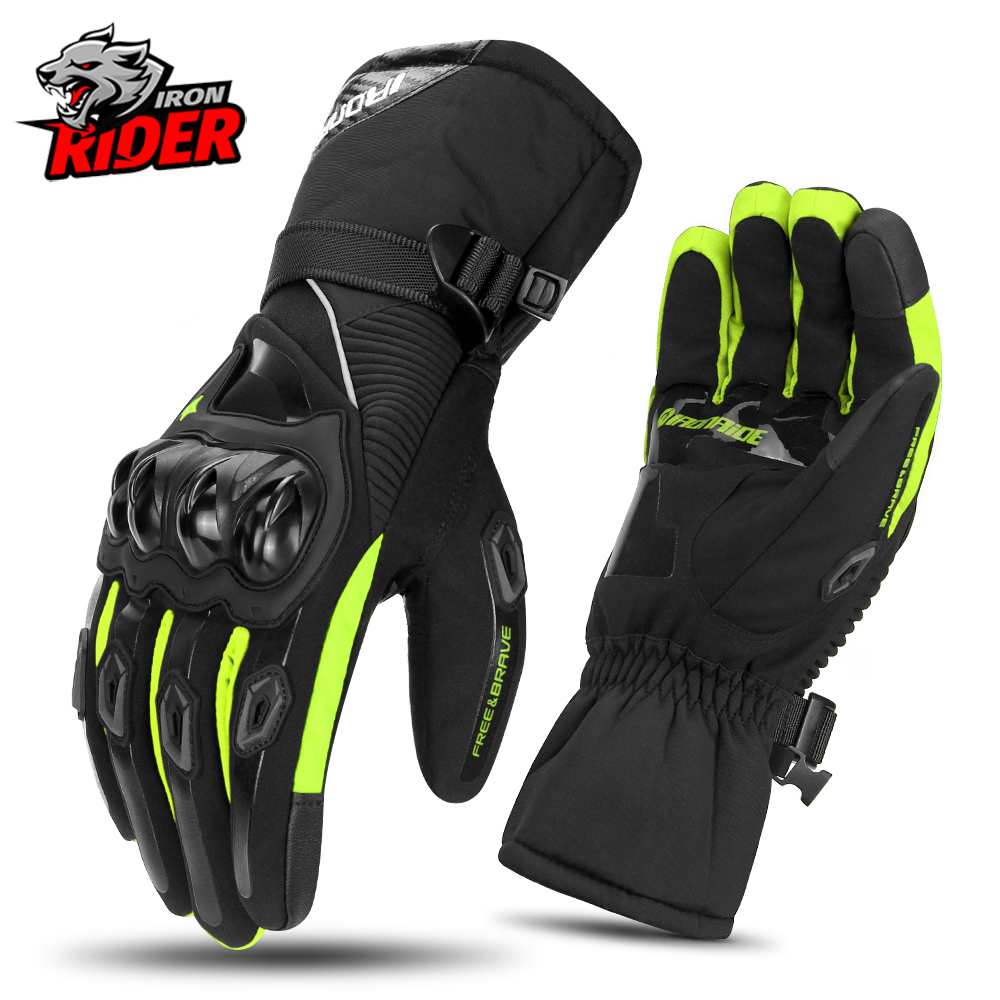 Guantes de Moto con pantalla táctil para motocross, Guantes protectores impermeables a prueba de viento para invierno, Guantes para Moto Luvas para montar
