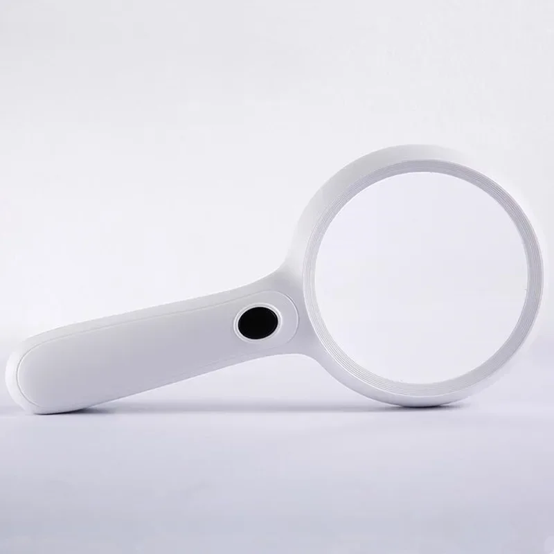 108mm 120mm 138mm 150mm Optical Lens Magnifying Glass With LED Lights Handheld Backlit Reading Magnifier Lupas
