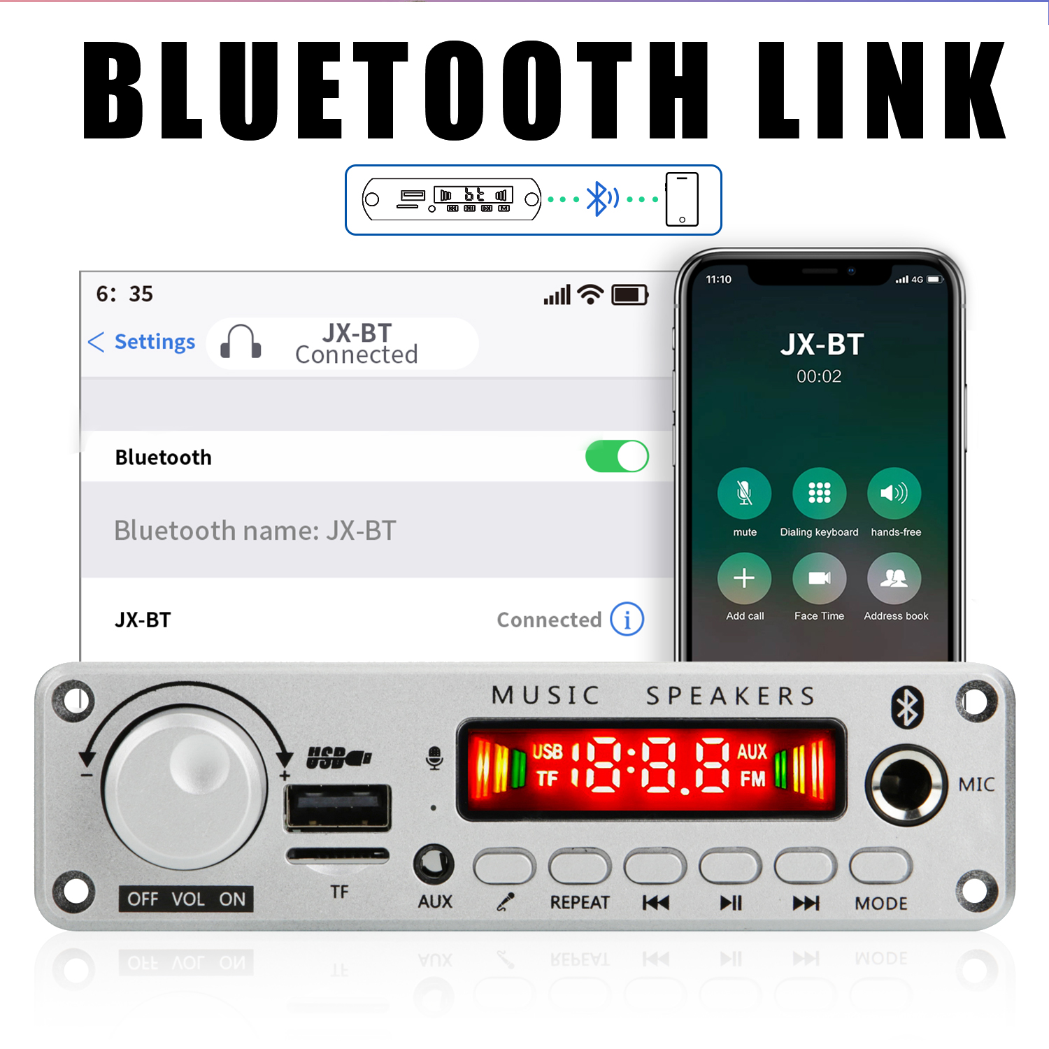 NEUE 200W Verstärker Bluetooth DIY MP3 WAV Decoder Board DC 12V 100W Drahtlose Auto USB MP3 Player TF Karte Slot USB FM mit Mikrofon