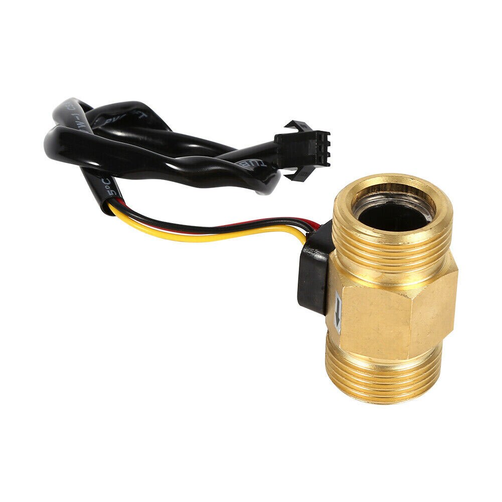 Liquid Water Flow Sensor Flowmeter Easy Install Measurement 1.75MPa Durable G3/4inch DN20 Copper Stable Home Meter Replacement