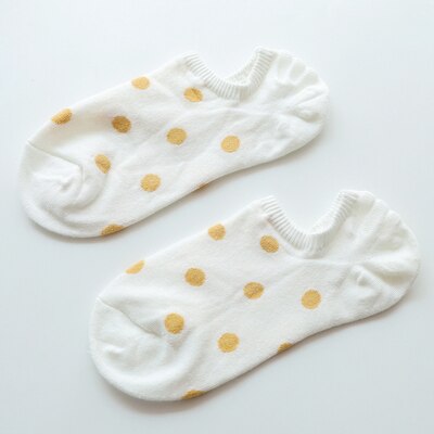 5 pairs/Lot Women's Short Socks Pack Cute Heart Lovely Kawaii Dot Sweet Cotton Socks Women Ankle Socks Casual Sox: 14