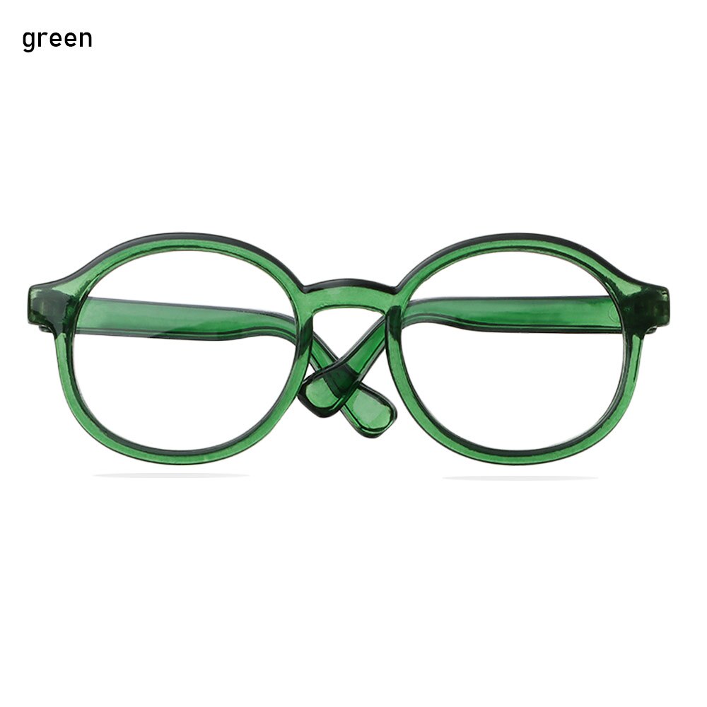1Stck niedlich Puppe runden Brille Zubehör wie passen Plüsch- Spielzeuge Puppen Brille Spielzeuge Ändern Kleidung Spiel DIY: Grün