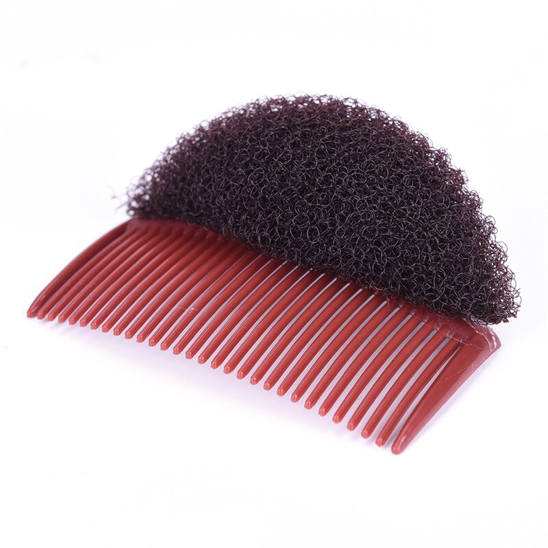 1pc Hair Styler Volume Bouffant Beehive Shaper Roller Bumpits Bump Foam On Clear Comb Year Accessories: coffee