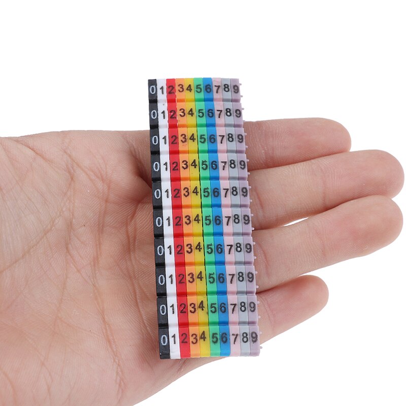 100pcs/lot Label Mark Color Numeric Cable for cables CAT5/CAT6
