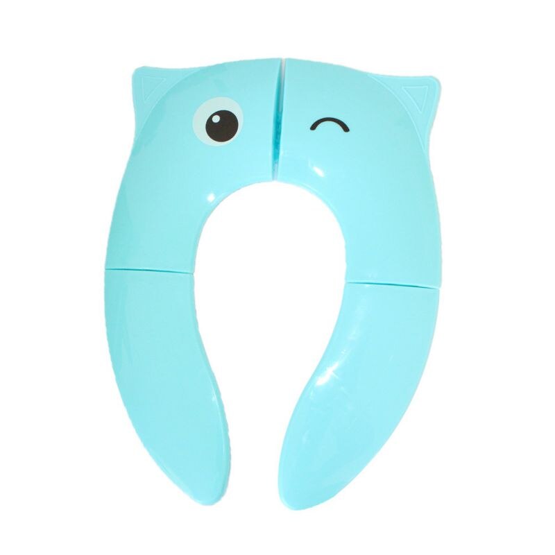 1Pc Kids Non Slip No Falling Travel Folding Portable Potty Training Seat Cartoon Children's Candy Colored Toilet Seats: L