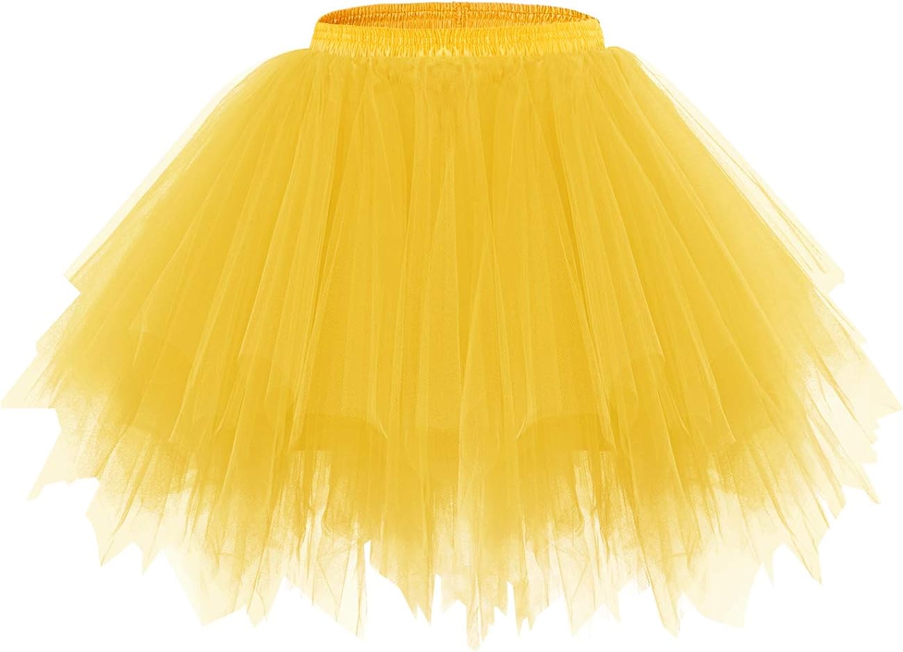 Robe de princesse femme fille Ballet Halloween noël luxe Tutu Tulle Midi robe courte rétro Ballet bulle danse robe Cospla: XL / YELLOW