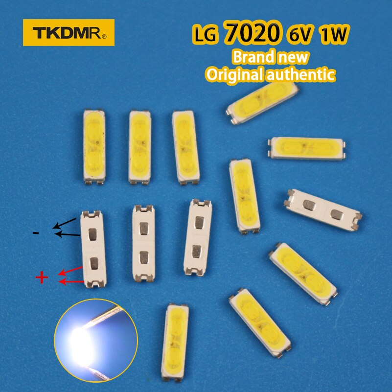 TKDMR 7020 6v in Licht Perlen 120 stücke Hintergrundbeleuchtung 1W 55LM Kühlen weiß Lcd-hintergrundbeleuchtung für TV TV anwendung smd 7020 Diode FREIES SHIPPIN