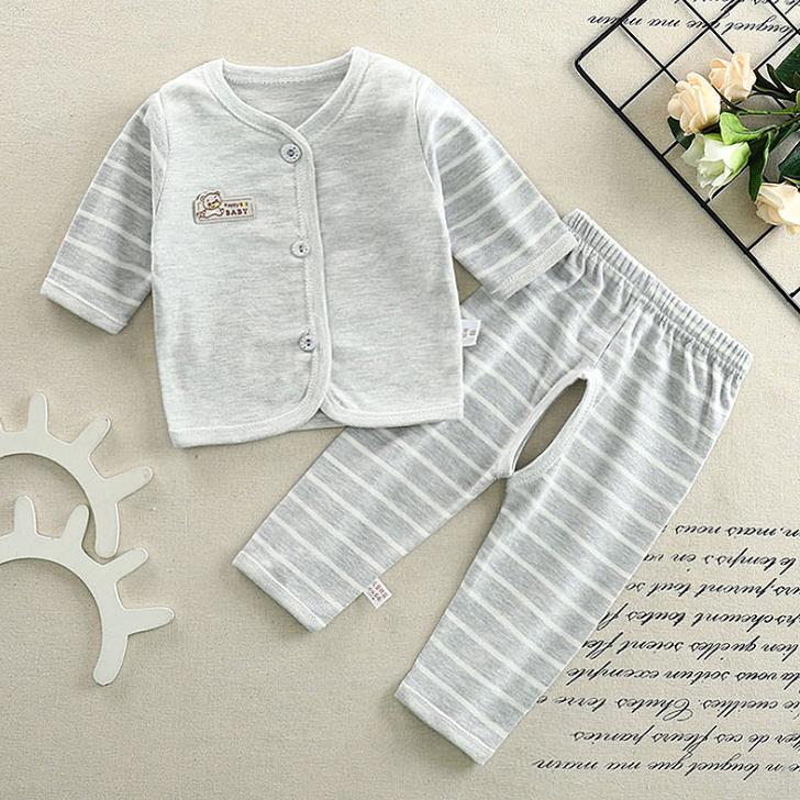 Kids Jongens Meisjes Pyjama Sets Lange Mouwen Jas Tops Met Broek Pasgeboren Baby Meisjes Herfst Slapen Kleding Homewear Pak: C6 / 66 For Newborn baby