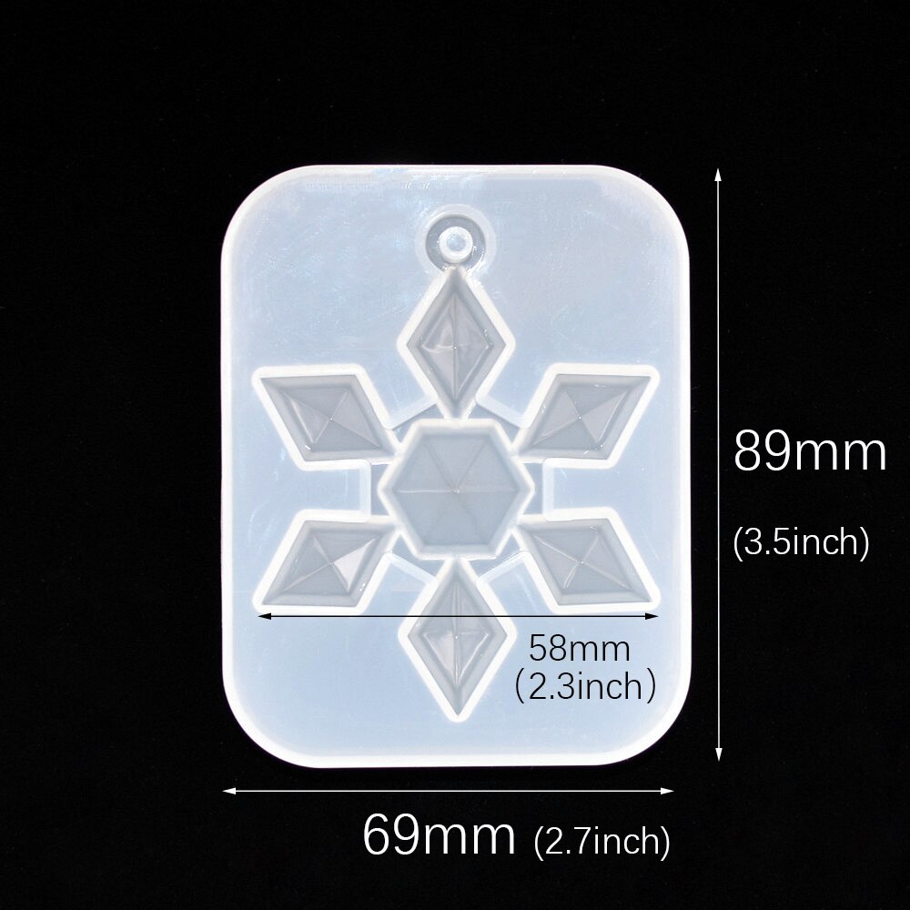 SNASAN christmas snowflake pendant Silicone Mold for jewelry making Resin jewelry tool UV epoxy resin molds decorative crafts: DZ73-No1