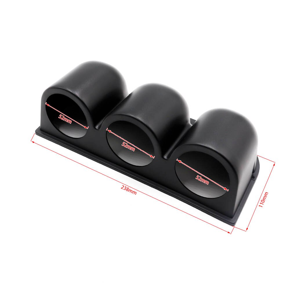 2 " 52mm sort farve triple dash mount bilmåler pod gauge holder bilmålerholder
