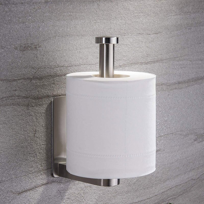 Rvs Wc Papierrolhouder Zwart Zilver Zelfklevende Toiletrolhouder Voor Badkamer Stok Op Muur Handdoekenrek wc rol houder zwart industrieel toilet paper wcrol