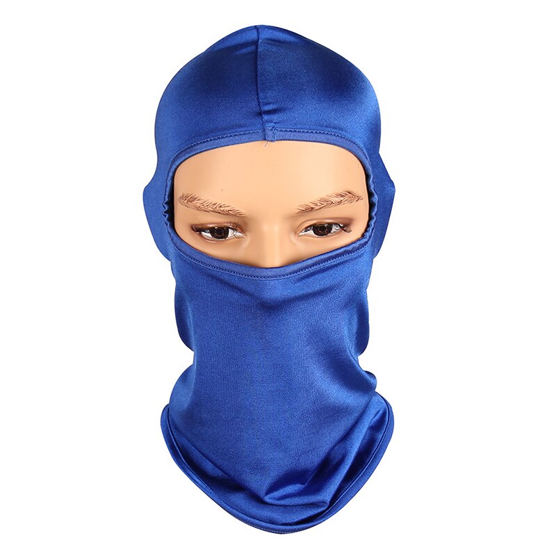 Mænd kvinder cykel cap cap vindtæt anti-sand løb cykel cap hat beskyttelse udendørs sport beskyttelse hals ansigt hoved hætte: Blå
