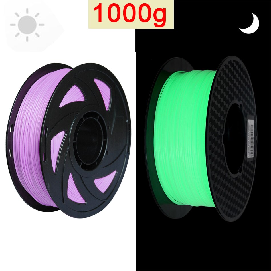 Glowing In The Dark 3D Printer PLA Filament 1.75mm Luminous Sublimation Color Changing Materials for 3D Printing Lime to Green: Lavender to GN 1Kg