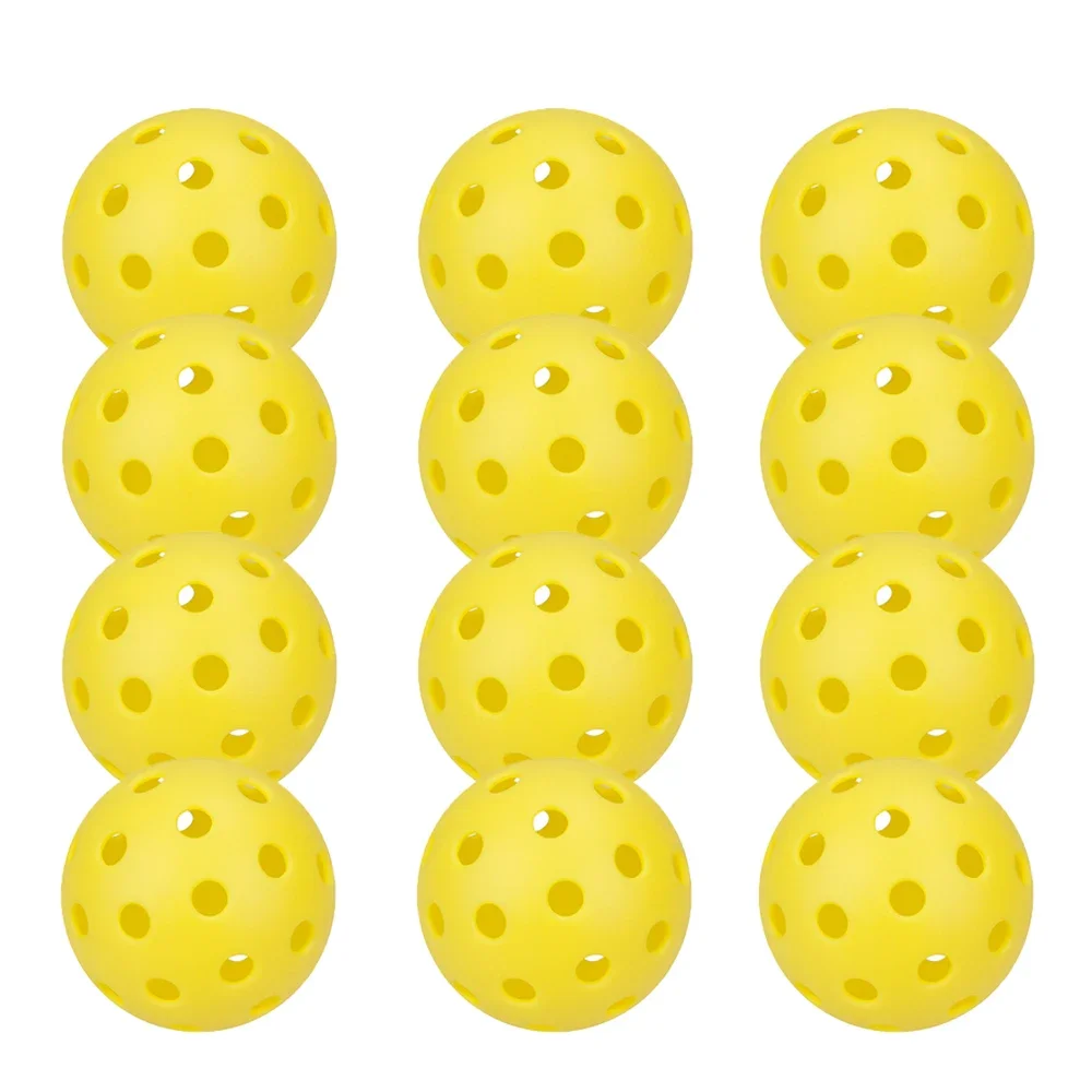 6/12/24PCS Pickleball 74MM Durable 40 Holes Outdoor 6/12/24Pcs Pickleballs 26g Outdoor for Competition pickleball Packs: army green