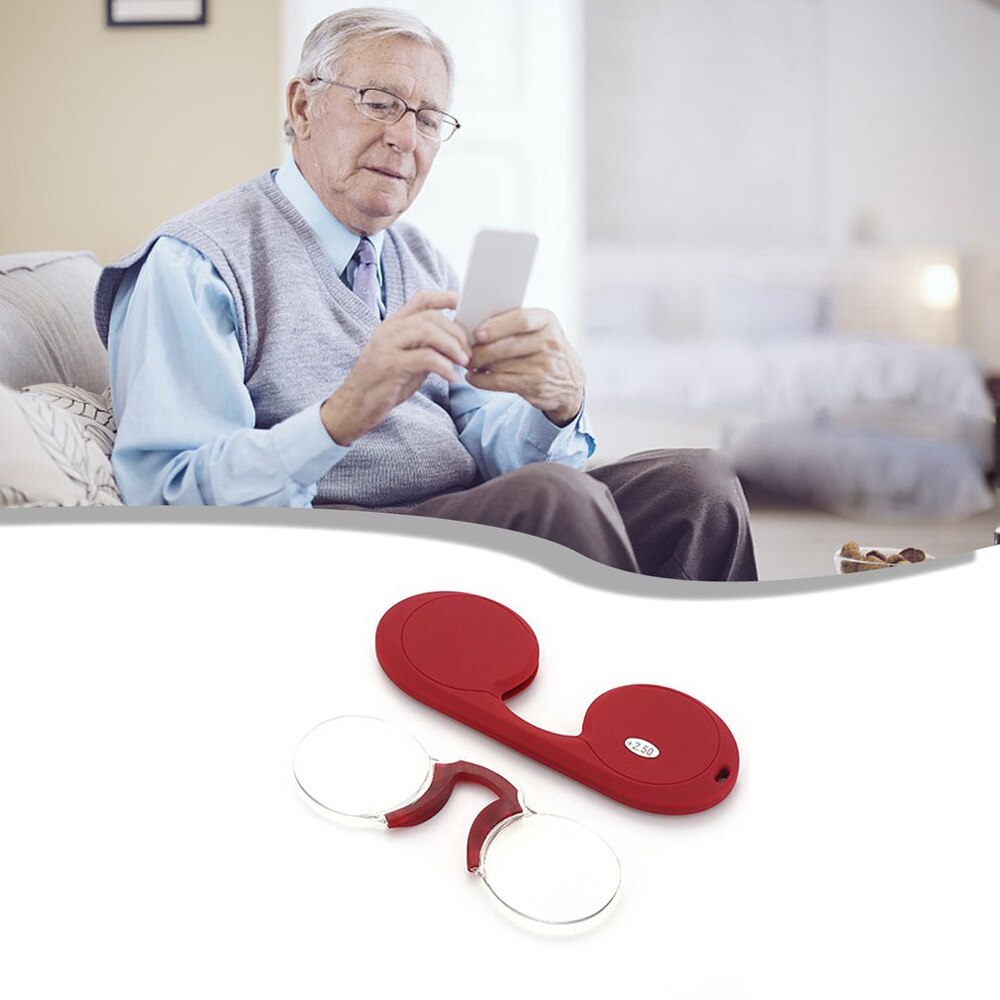Mini gafas de lectura con Clip para hombre y mujer, anteojos recetados, sin patillas, Pince-nez1.0 + 1,5 + 2,0 + 2,5 + 3,0 + 3,5