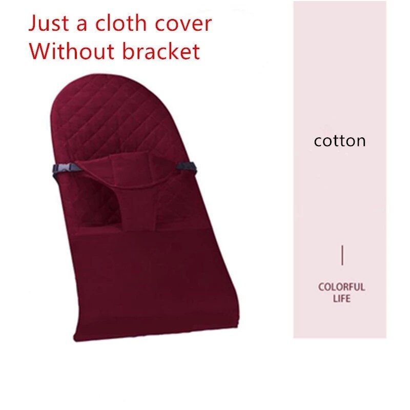 Funda de tela para silla mecedora de bebé, cómoda, artefacto para dormir, accesorio de repuesto para silla mecedora: Cotton wine red