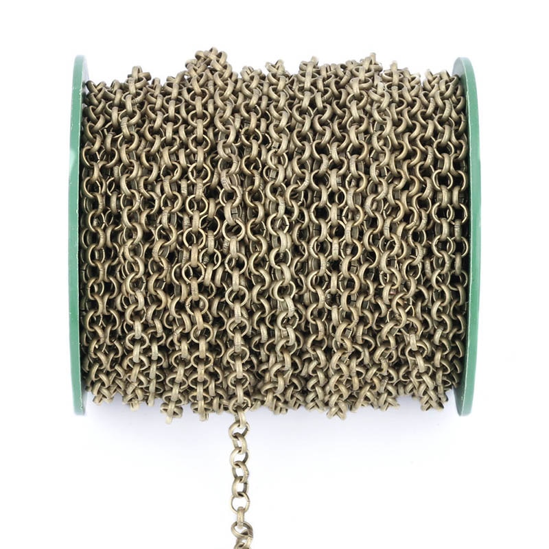 2 m/lot chaîne de collier en métal 3.2/4.8/5.8mm bijoux chaîne en vrac Rhodium/KC or/Gunblack/Bronze Antique pour la fabrication de bijoux