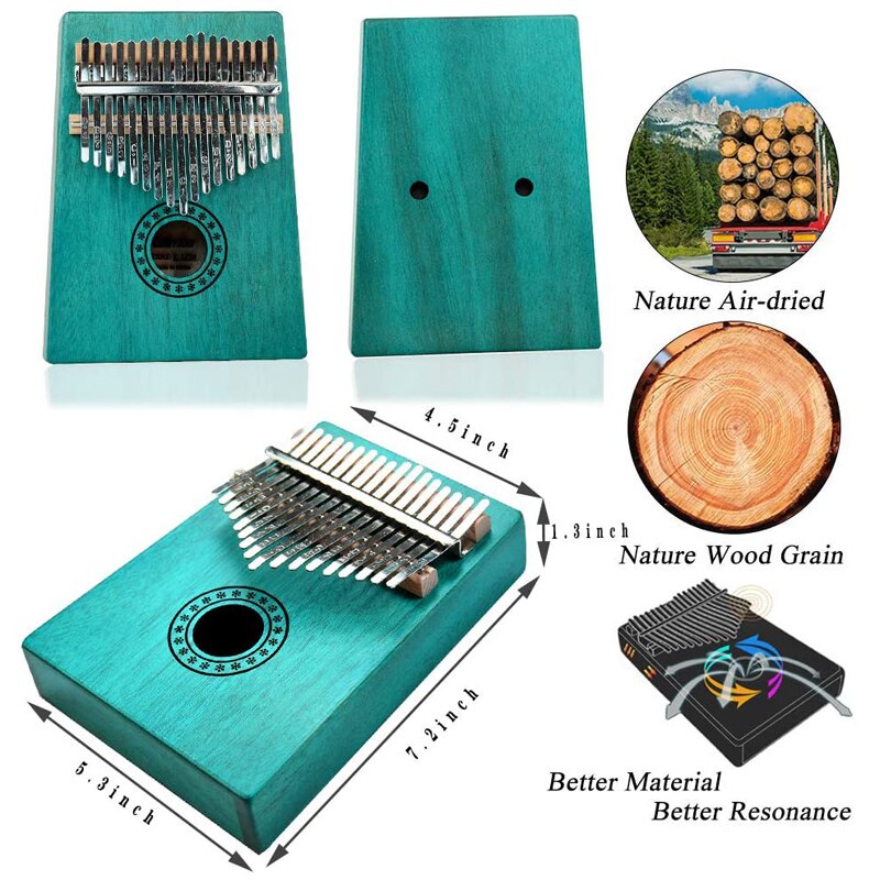 Kalimba 17 Key Mahogany Thumb Piano Mbira Musical Machine Instrument Africa Finger Piano 30 key Instrumento Elk