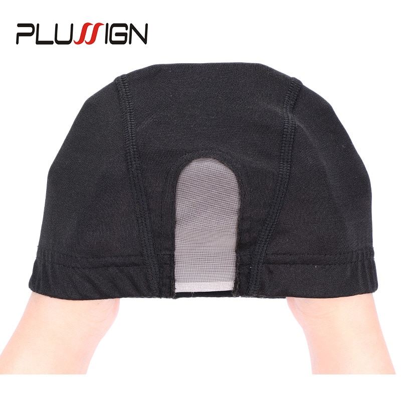 Nunify 21-24.5 Inch Circumference Weave Cap For All Peopel Mesh Dome Cap Black Hairnets Wig Making Caps