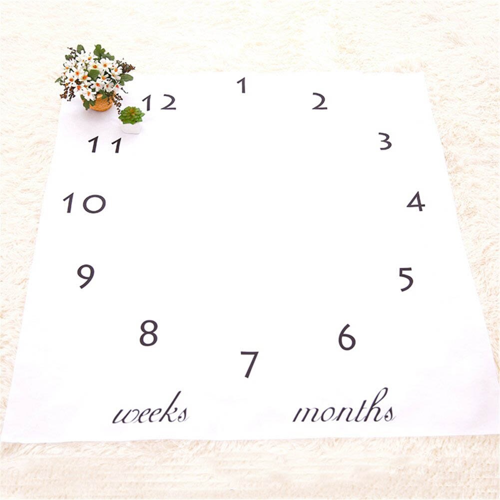 Baby Milestone Deken Fotografie Prop Deken Leuke Baby Schattig Tapijt Zachte Baby Spelen Mat Foto Accessoires 100x100cm: C