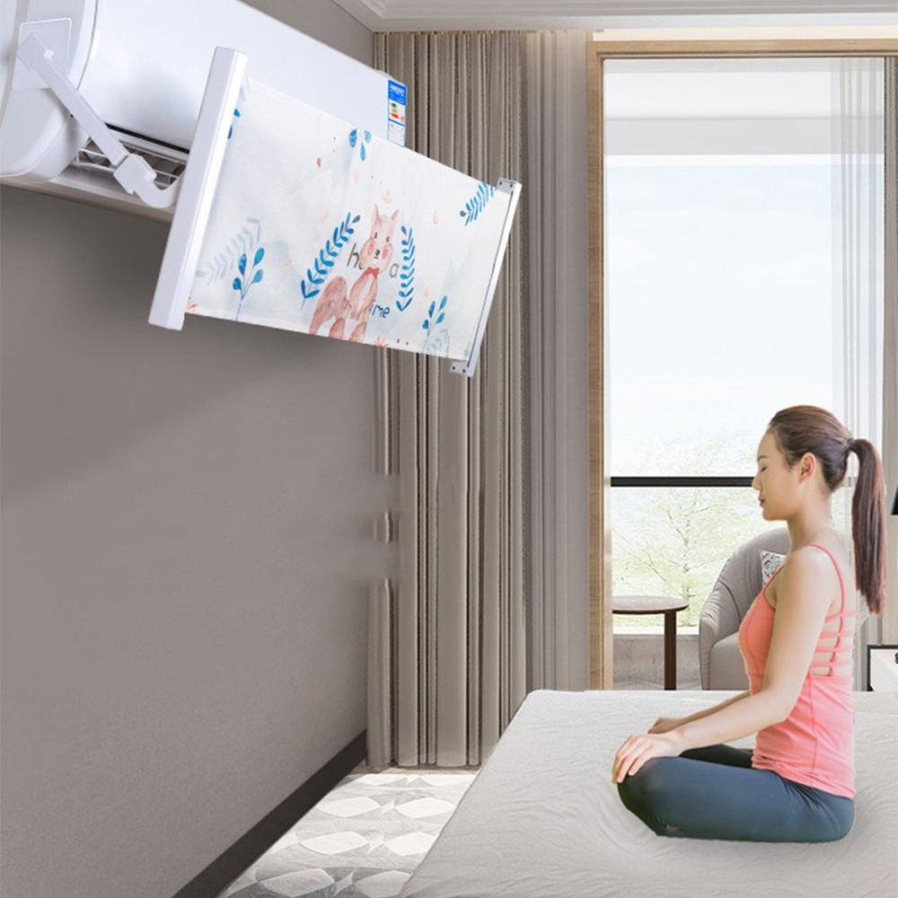Adjustable Air Conditioning Windshield Wind Deflector Baffle Cover for Home air conditioner air outlet baffle screen Sheild: A