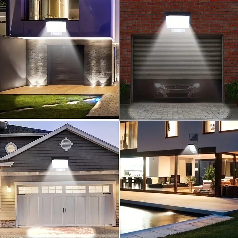 Buitenlamp op zonne-energie met 3 standen, 160 led-wandlampen op zonne-energie met bewegingssensor en afstandsbediening, waterdichte tuinverlichting op zonne-energie