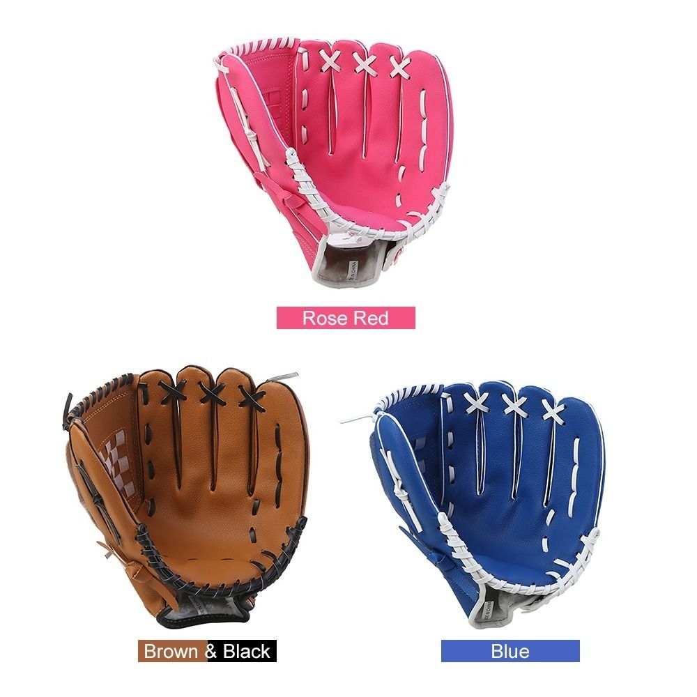 10,5–12,5 Zoll Baseball-Handschuh, Blau, Braun und Schwarz, weicher Ball-Handschuh, Rosenrot, Kunstleder, Fänger-Handschuhe, Baseball-ÜSpund