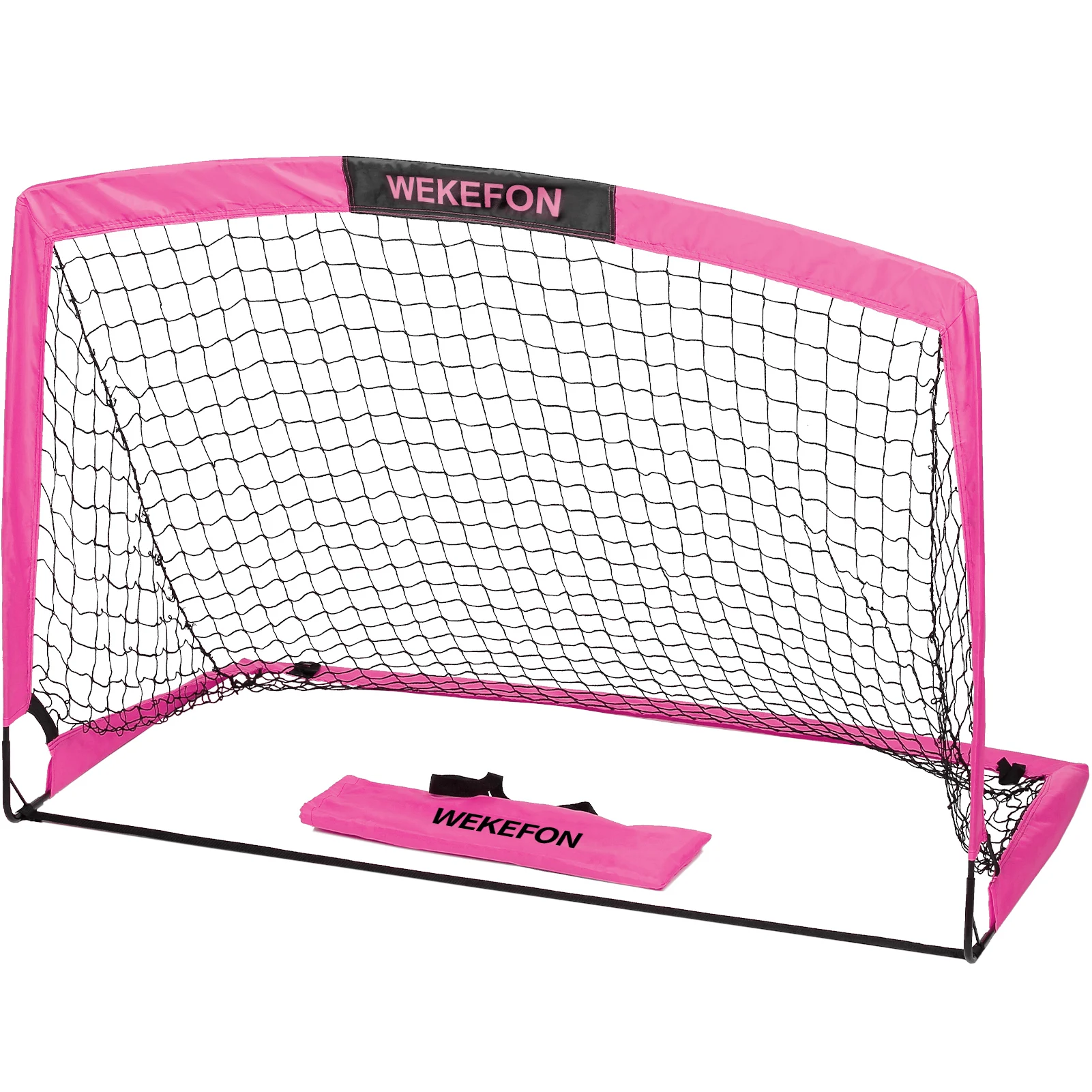 Portería de fútbol portátil para niños, Red de 5 'x 3,1' para adultos y jóvenes, patio de juegos, patio trasero, entrenamiento en interiores y exteriores: YELLOW