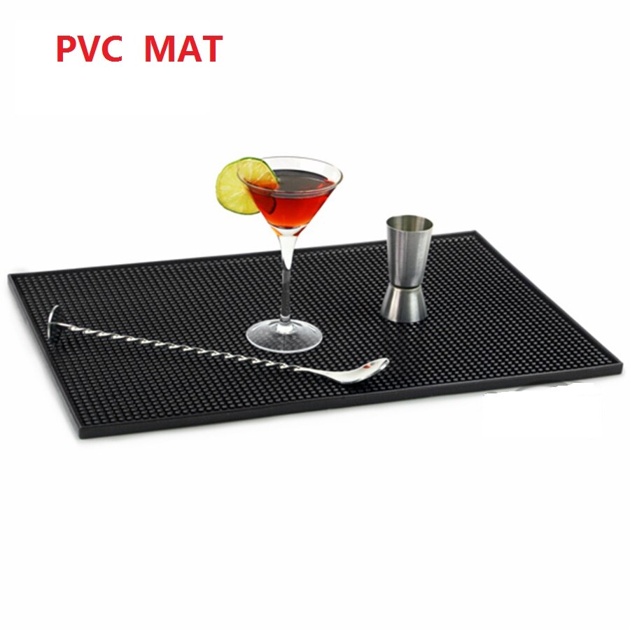 Bar gummimatte pvc pute og dalbane kjøkken bordbrikke bar rektangel matte kopp krus sett øl whisky vanntett bar tilbehør: Default Title