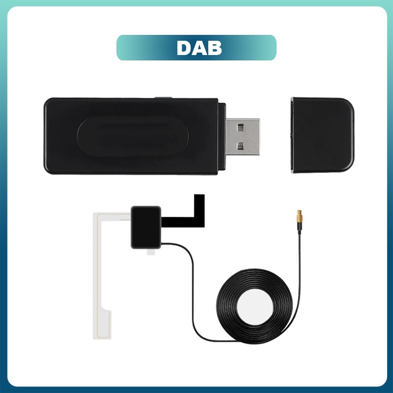 Auto Dab + Antenne Met Usb Adapter Ontvanger Voor Android Car Stereo Speler Ondersteunt Dab Band Iii 174.0 Mhz-239.0 Mhz