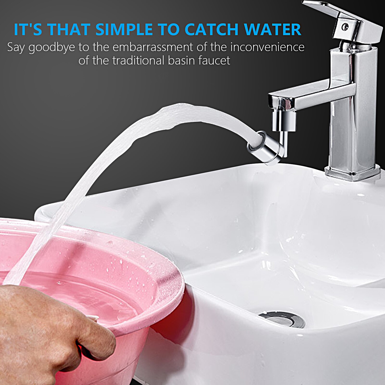 Sink Faucet Aerator 720° Swivel Sink Faucet Aerator Kitchen Bathroom Basin Water Mouth Flowers Prevent Splash Taps Tools