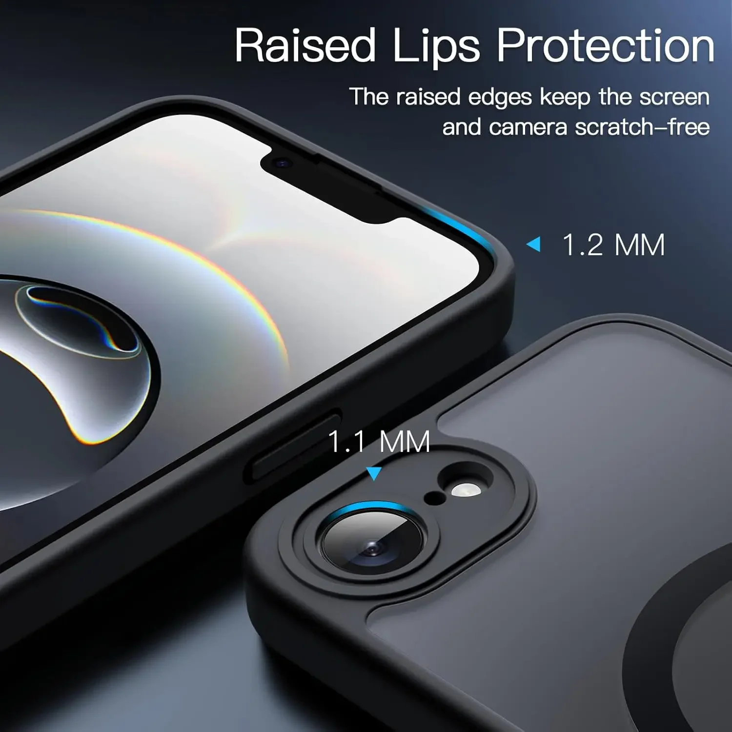 Capa transparente fosca para magsafe, capa magnética sem fio à prova de choque para iphone 16 15 14 13 pro max plus coque
