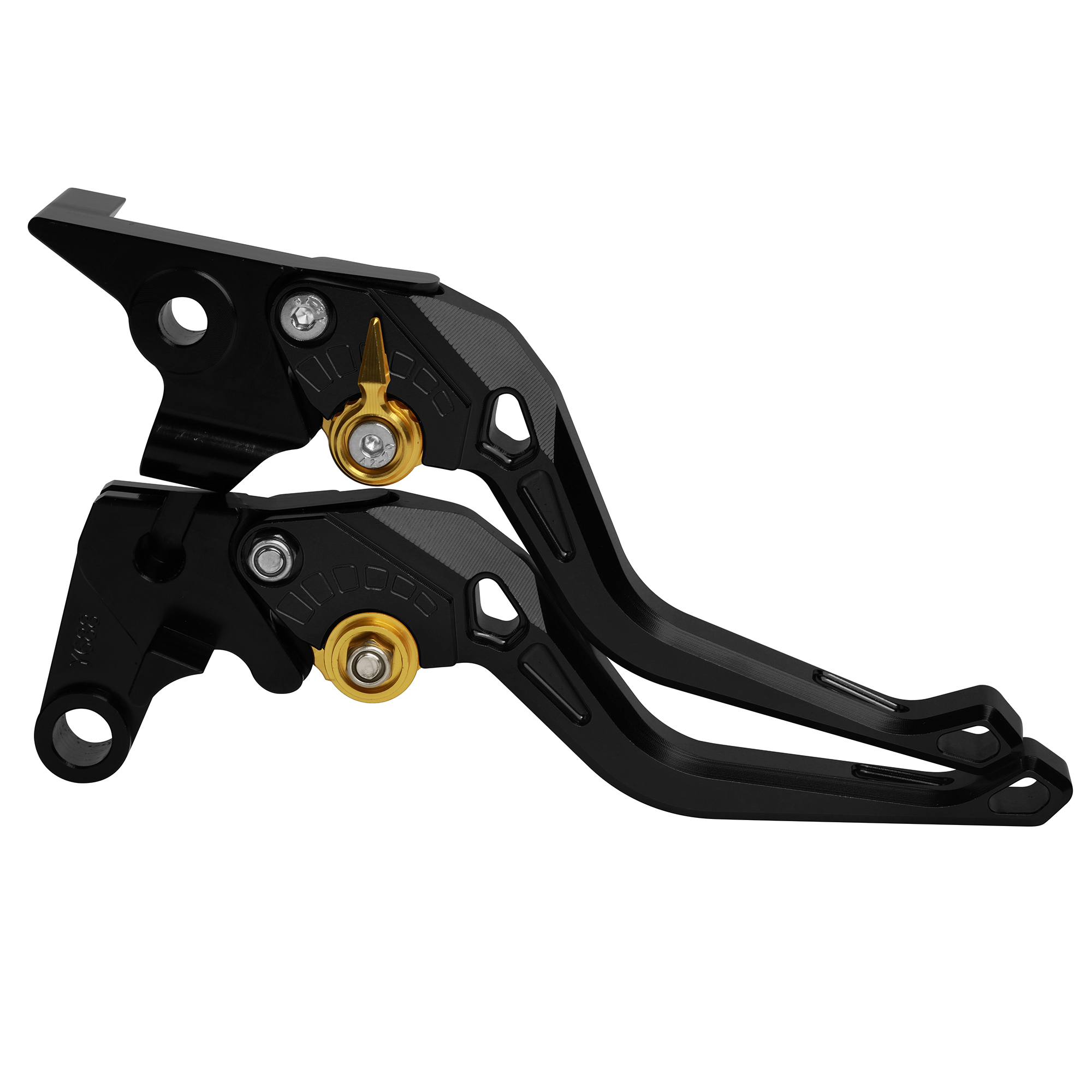 For Yamaha FZ6 FAZER S2 FZ6R MT-07 FZ-07 FZ8 XSR 700 900 ABS MT07 FZ07 MT 07 Motorcycle Adjustable Brake Clutch Short Levers: Black Gold