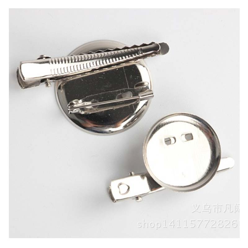 100 unids/lote de broche, alfileres, corpiño, bandeja redonda de rodio, broche con Base de cabujón, alfiler de seguridad para broches artesanales, alfileres para ropa de boda: Mixed size 100pcs